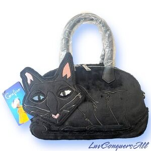 Loungefly Coraline 15th Anniversary Cat Plush Crossbody Bag